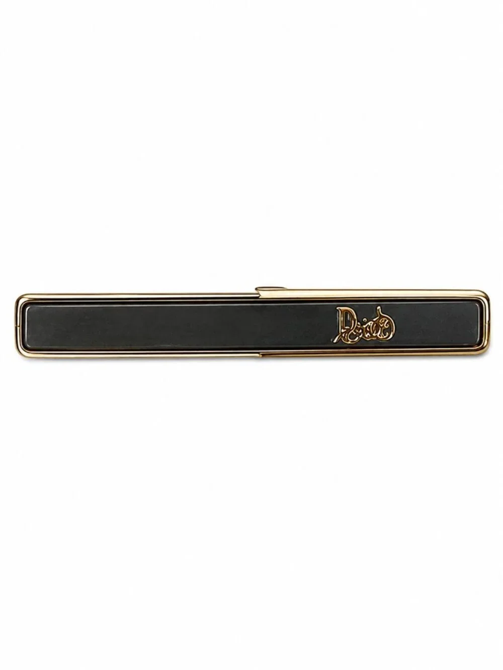 Celine Carriage Logo Tie Bar Gold Tone Silver Tone Vintage Tie Clip